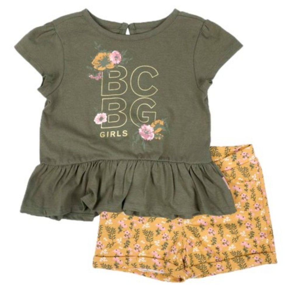 BCBGirls Toddler Girls Peplum Top & Shorts Set